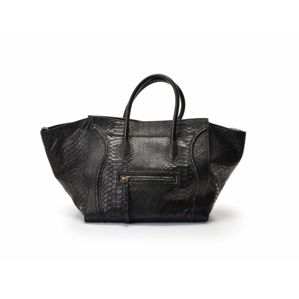 Celine Phantom Python Luggage Black